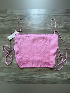 Urban Outfitters Pink Tie-Strap Crop Top